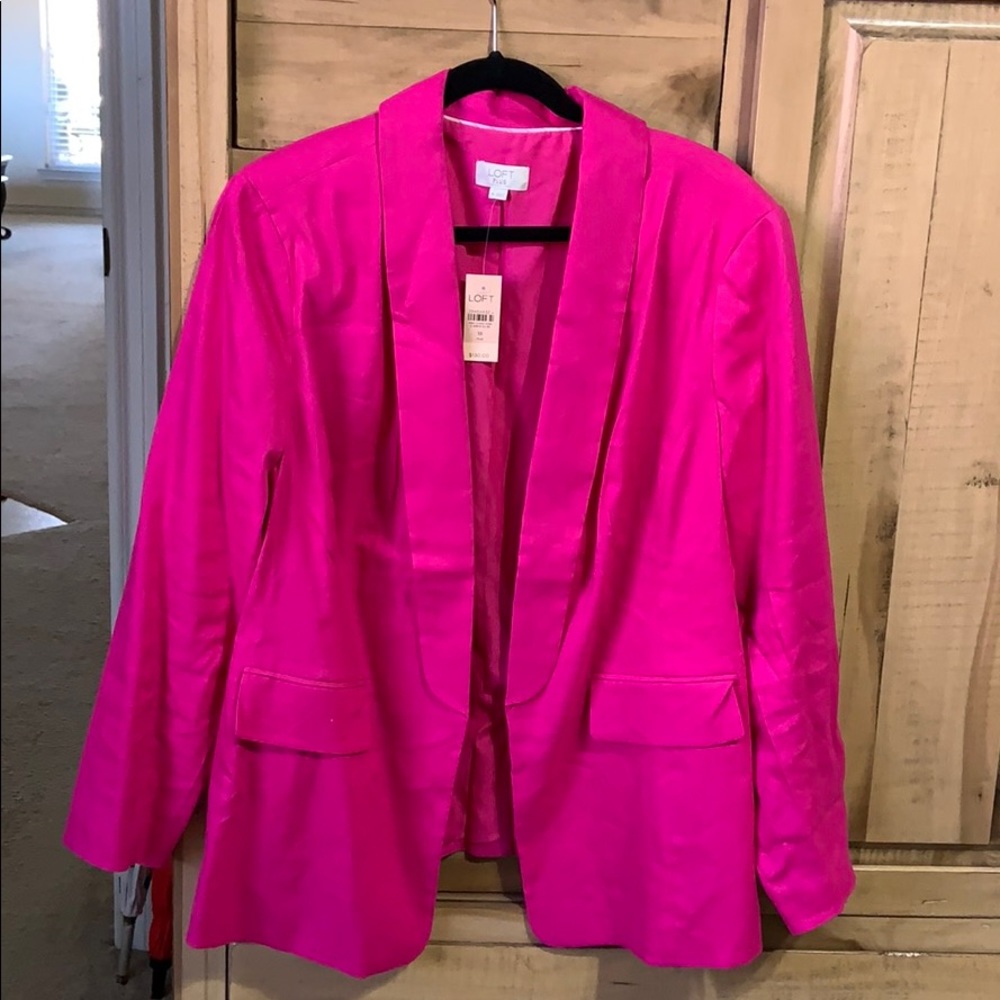 NWT Sz 18 Loft Blazer - bright pink